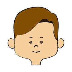 cartoon man face avatar character male cute vector illustration
