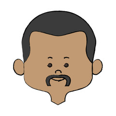 cartoon man face avatar character male cute vector illustration