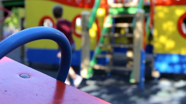 Children play in the playground