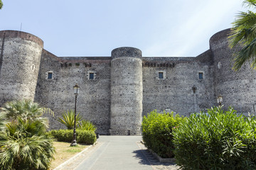 Fototapeta na wymiar Castello Ursino (Bear Castle) in Catania, Sicily