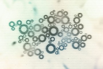 Multicolor technology background - Spinning web connections - Matrix binary backdrop