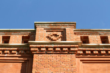 Element of old brick bridgen in Europe.