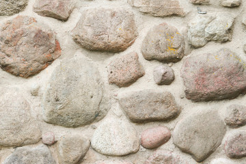 Stone wall in countryside.