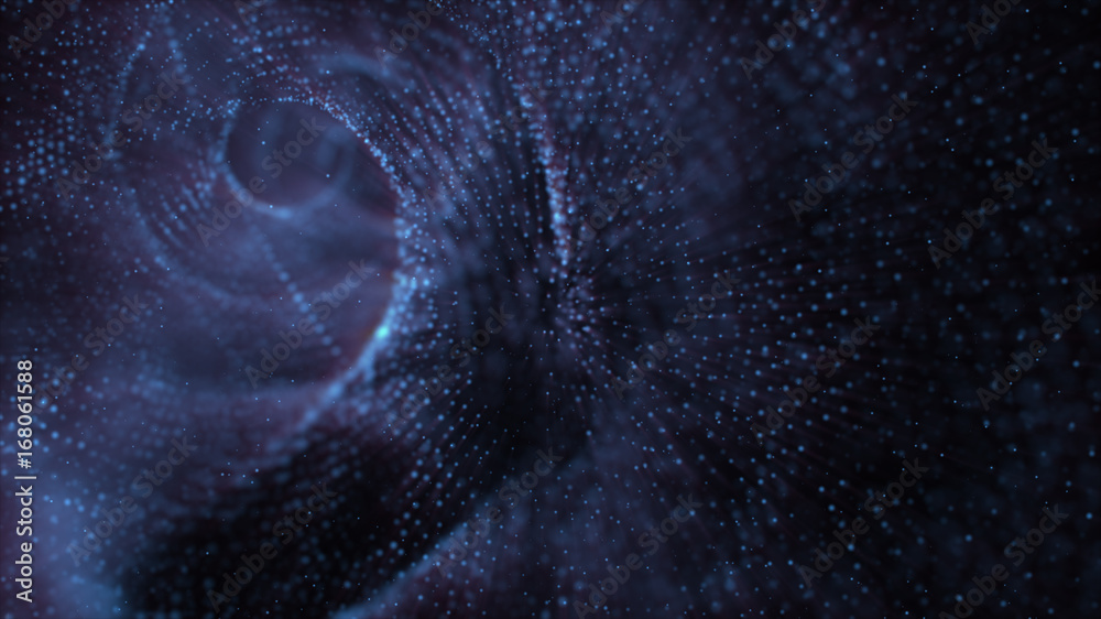 Poster digital abstract dark particles
