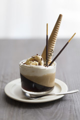アイスの入ったコーヒーゼリー