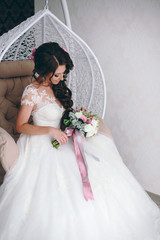 Portrait of a beautiful bride on wedding day