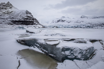 Svinafellsjokull in Vatnajokull national park in Reykjavik
