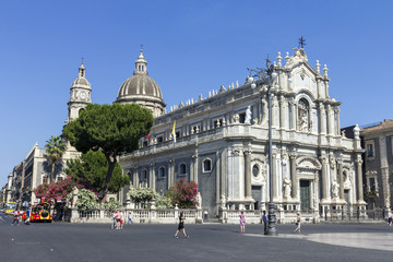 Fototapeta na wymiar Catania Cathedral in Sicily, Italy 