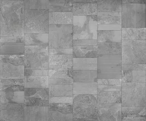 Papier Peint photo Texture de mur en pierre Céramique de tuile d& 39 ardoise, carte grise claire de texture sans couture pour les graphiques 3d