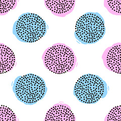Colorful creative seamless pattern with circles
