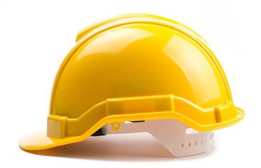 Yellow construction helmet
