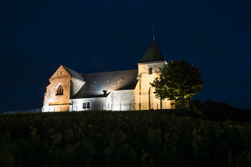 Vineyards with Chavot Church at Night © Daan
