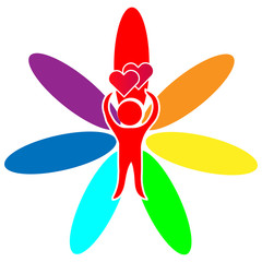 Chakras symbols isolated on white background