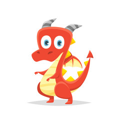 Cartoon dragon vector 