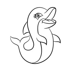 Dolphin coloring book.