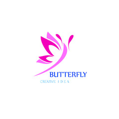 Butterfly logo template. Vector illustration