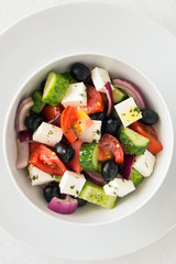 fresh salad with feta cheese