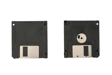 floppy disks isolated on white background with clipping path