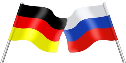 Flags. Germany and Russia