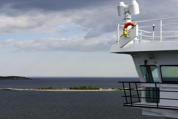 deckhouse of ship against the sea © Mikhail Olykainen