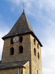 Fototapeta na wymiar Clocher de l'église de Warcq Ardennes
