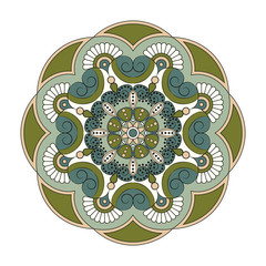 Flower Mandalas. Vintage decorative elements. Oriental pattern, vector illustration. Islam, Arabic, Indian, turkish, pakistan, chinese, ottoman motifs