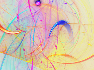 Abstract fractal background 3D rendering