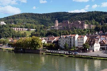 Fototapeta na wymiar Panorama Heidelberg mit Schloss