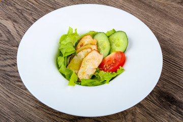 Salad with chicken breast