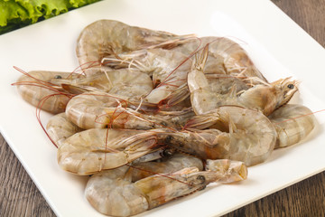 Raw king prawn