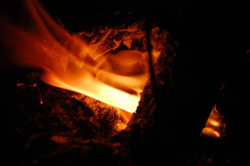 Fototapeta premium fires at midight