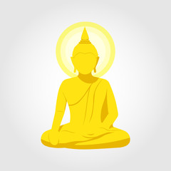 buddha gold statue,buddhist holy day vector