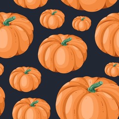 Halloween seamless pattern. Background with pumpkin.
