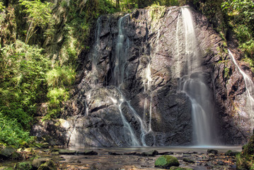 Fototapeta na wymiar Pevereggia Waterfall