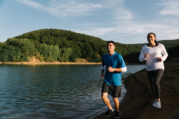 Enjoying a beautiful day in nature getting fit