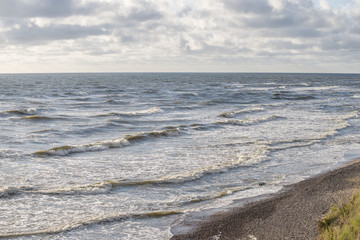 stormy sea coastline