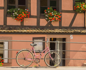 Fototapeta na wymiar Bicyclette rose