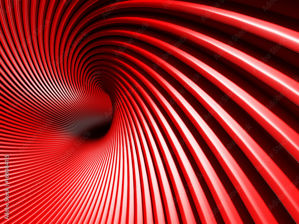 Wall mural abstract spiral stripe pattern tunnel background