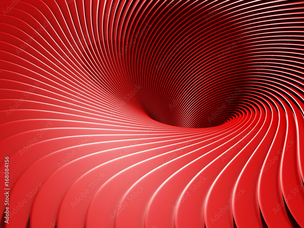 Wall mural abstract spiral stripe pattern tunnel background