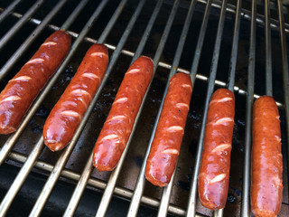 Grilled Hot Dog Weiners on Pellet Smoker