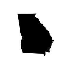 Map of the U.S. state of Georgia on a white background