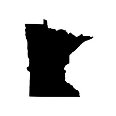 Map of the U.S. state of Minnesota on a white background