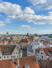 Fototapeta na wymiar Beautiful panorama view of the Old Town in Tallinn Estonia