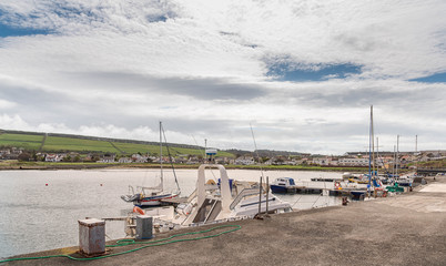 Fototapeta na wymiar Maidens Harbour and Village Near Girvan Scotland.