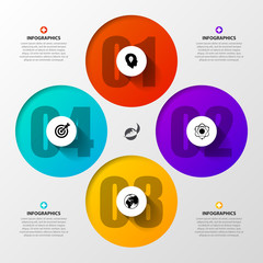 Infographic template. Business concept with 4 options. Vector