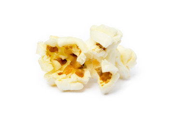 Fresh popcorn isolated on a white background 