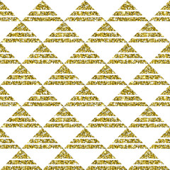 Gold Glitter Geometric Pattern Background
