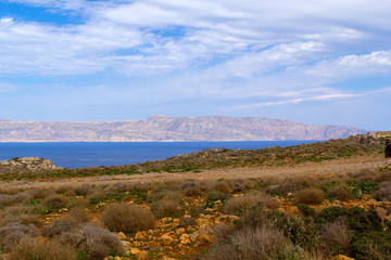 Road to the Balos Lagoon in Crete, Greece