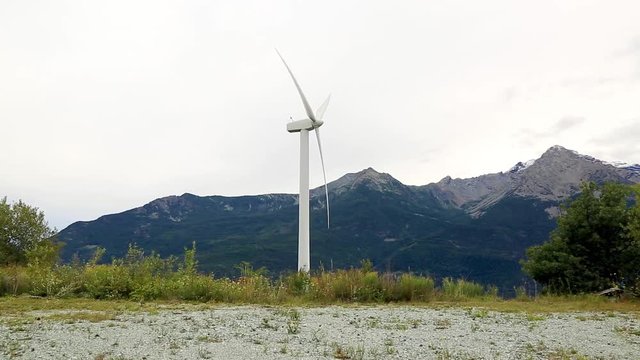 Pala eolica in montagna