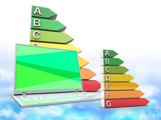 3d laptop computer with energy rating